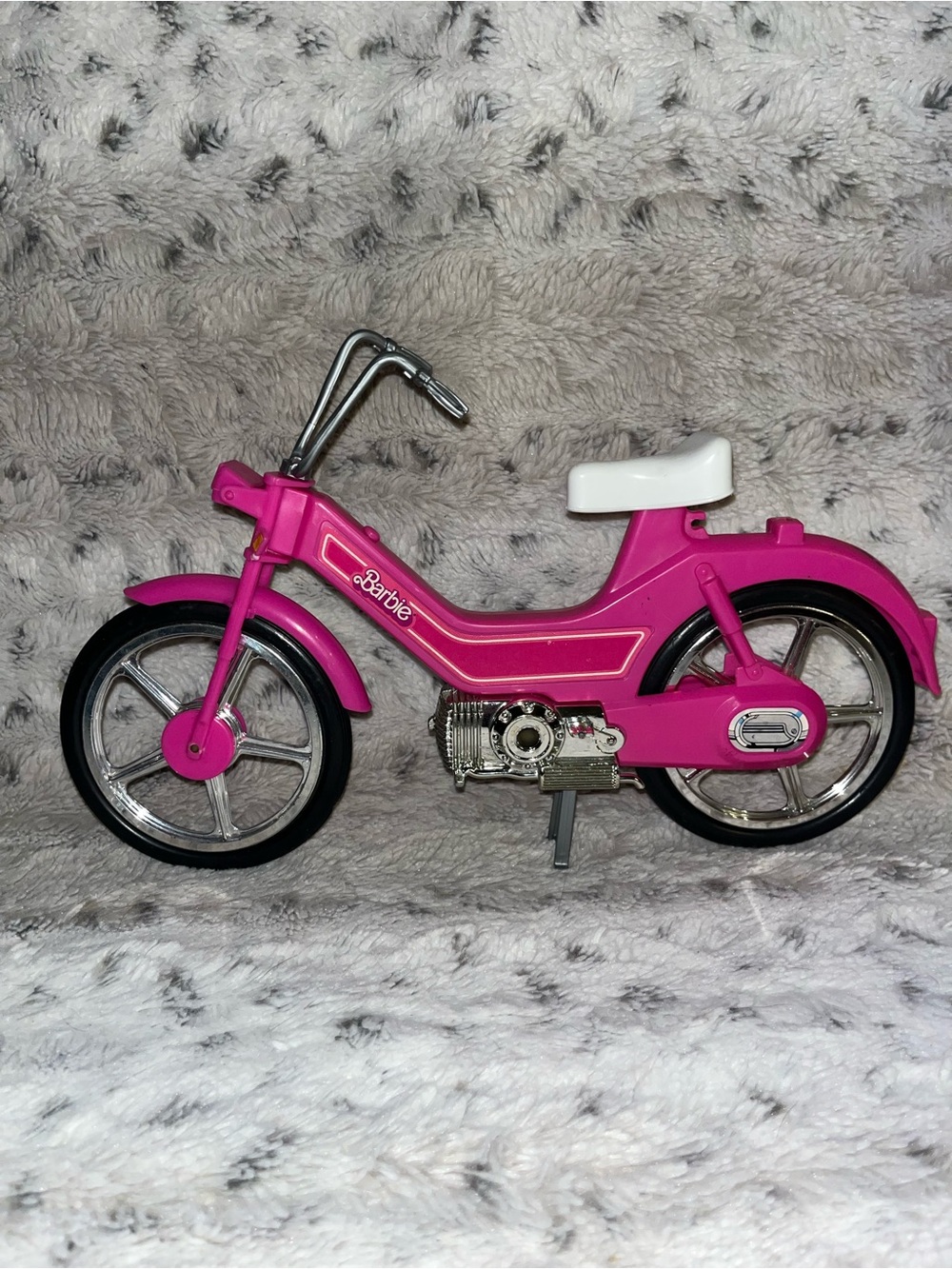 Vintage 1983 Barbie Pink Moped Pink Scooter Whizzer Bicycle Mattel